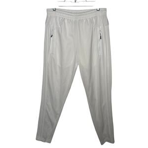 2016 Adidas White Tapered Track Pants Athletic Joggers Size M